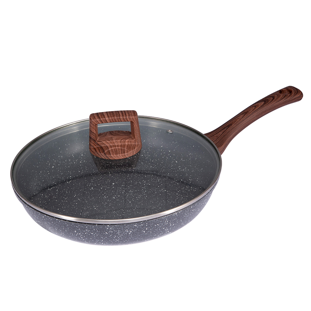 20X4.5CM black medicinal stone coating Aluminum frying pan DB-2045H