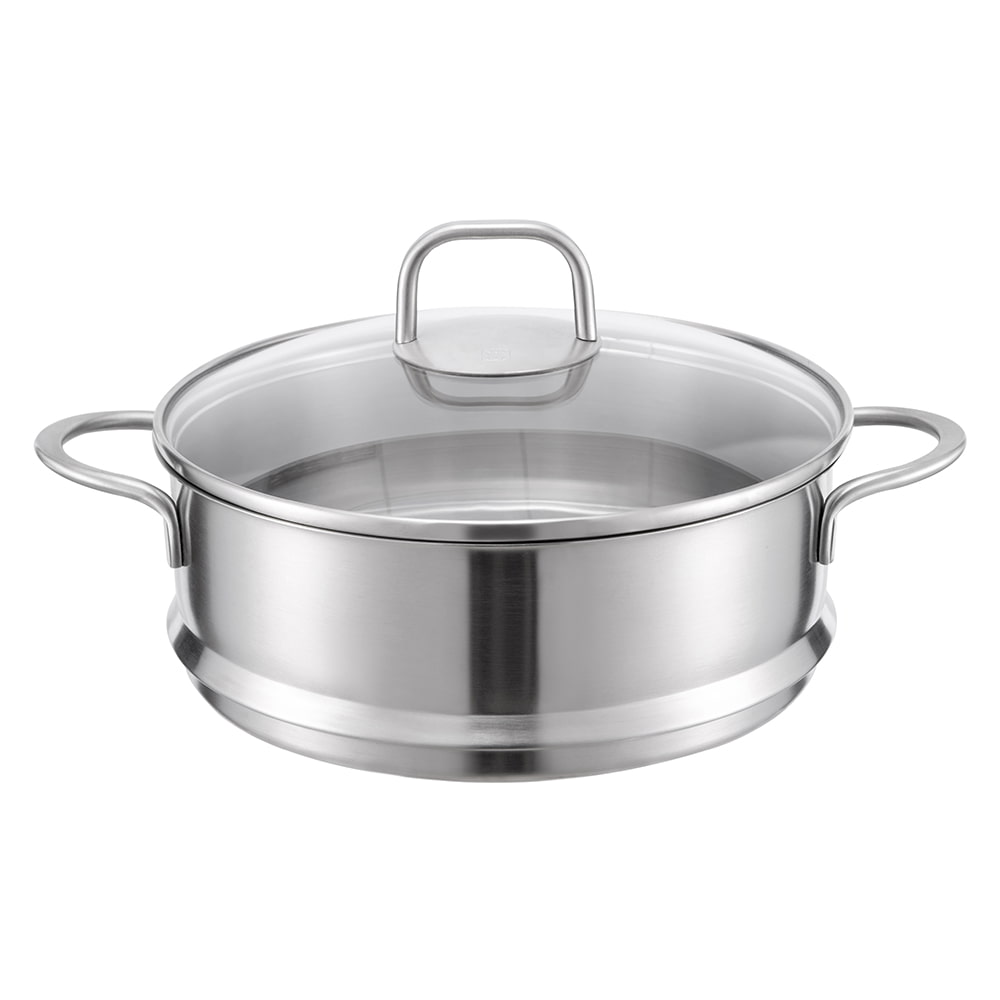 20*9.5CM Double side handle glass lid stockpot JY-2095NP