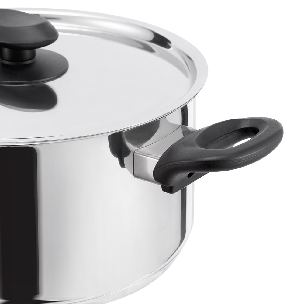 24*18CM Double side handle 18/8 S/S lid stockpot JY-2418RS