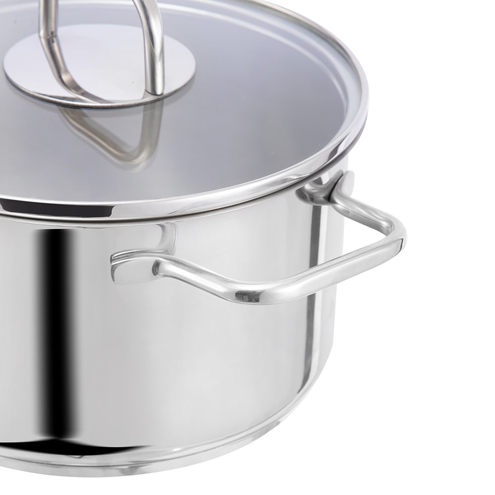 20*9CM Double side handle flat lid stockpot JY-2009HJ