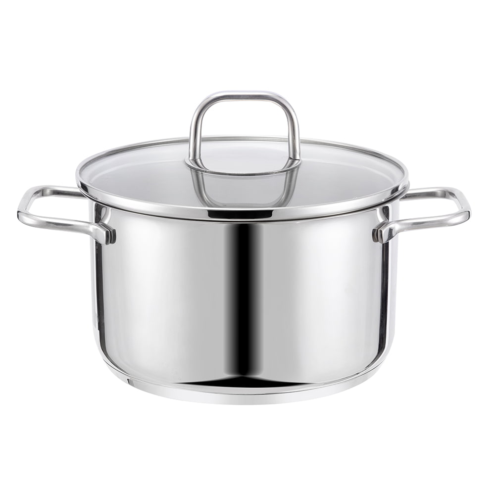 20*11.5CM Double side handle flat lid stockpot JY-20115HJ