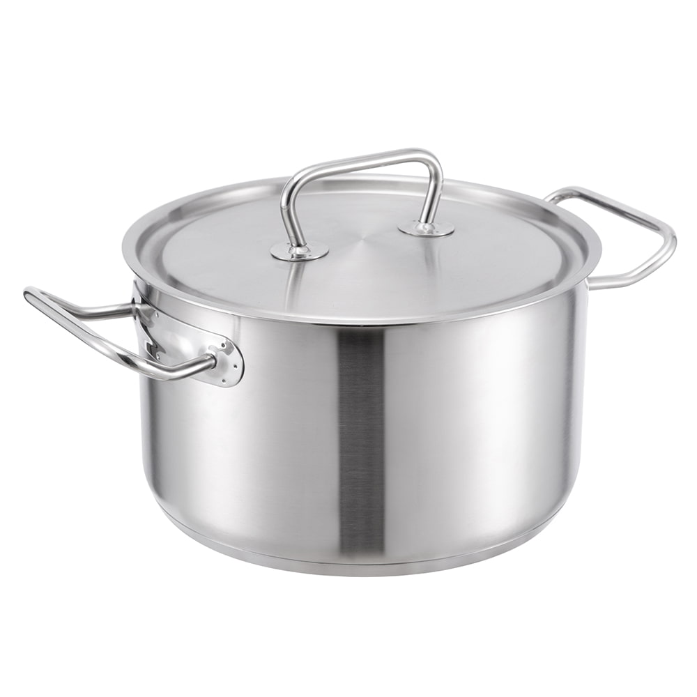 24*13.8CM Double side handle stainless steel lid stockpot JY-24138DGB