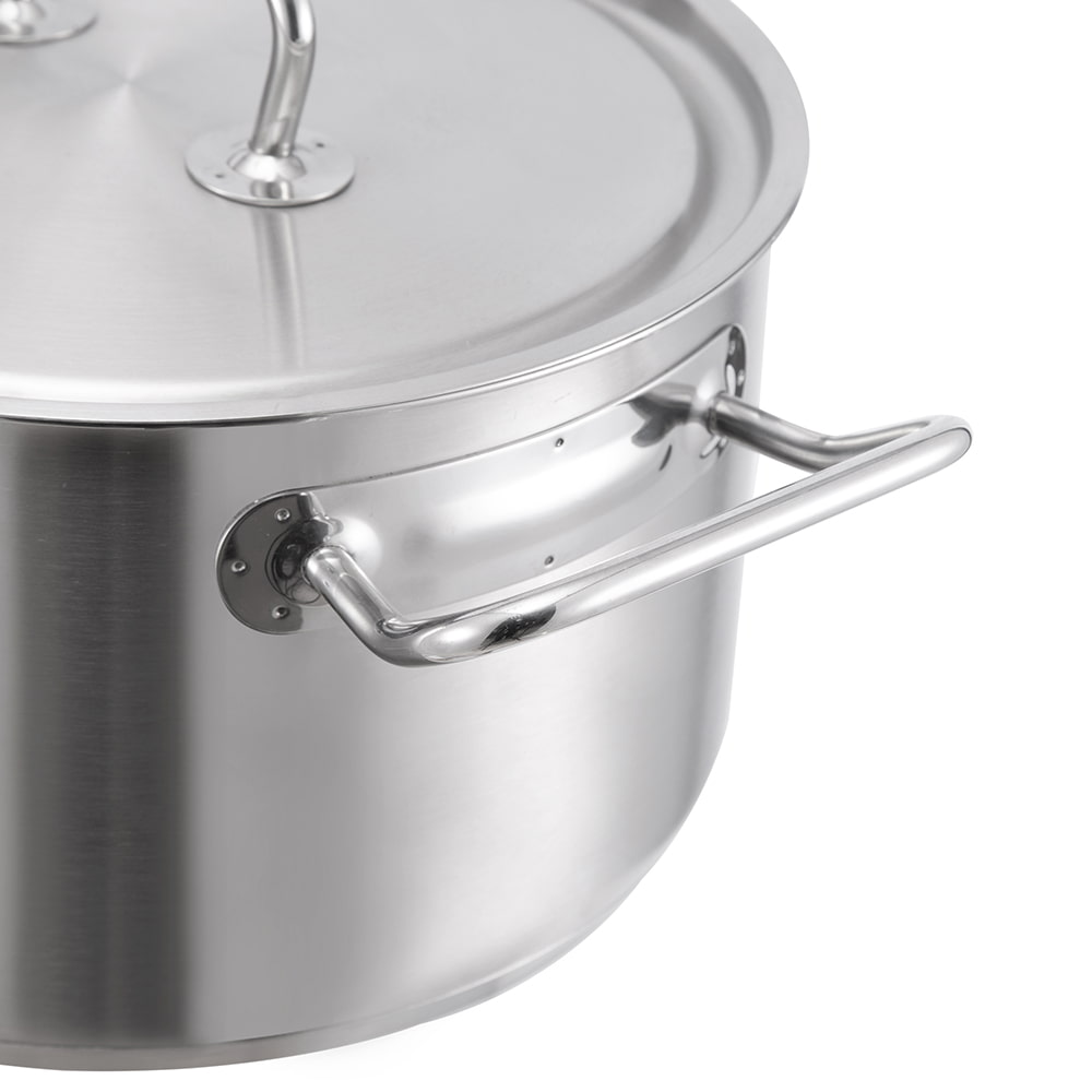 24*13.8CM Double side handle stainless steel lid stockpot JY-24138DGB