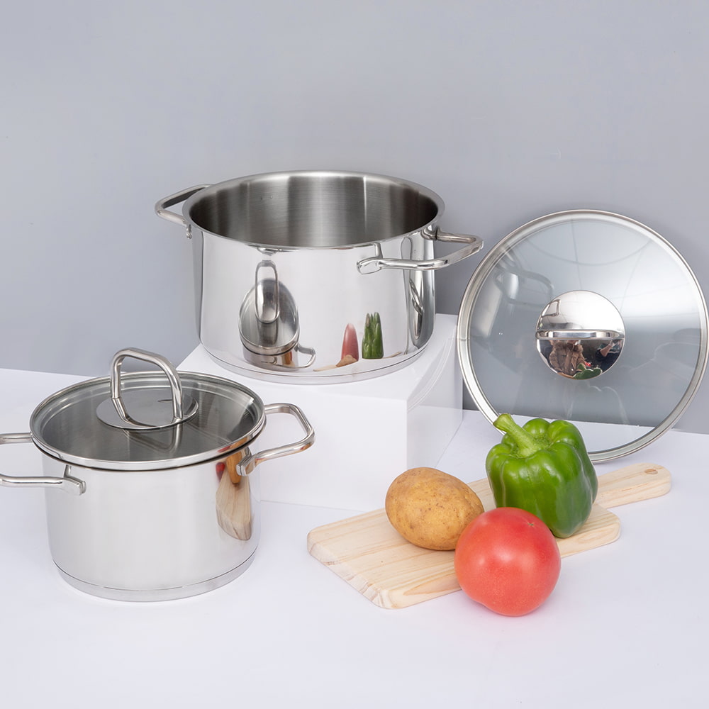 20*11.5CM Double side handle flat lid stockpot JY-20115HJ