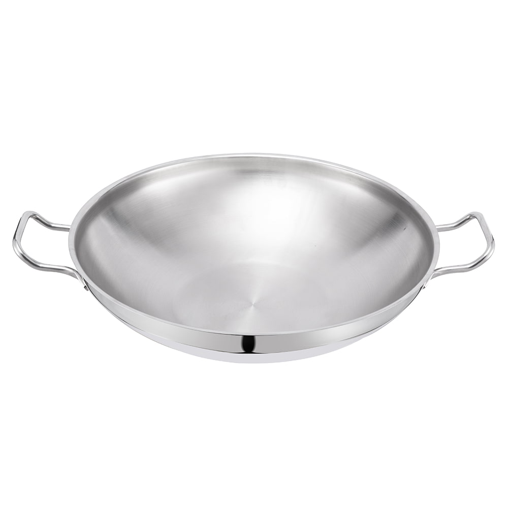 36*9CM Glass lid double side handle wok JY-3609ST