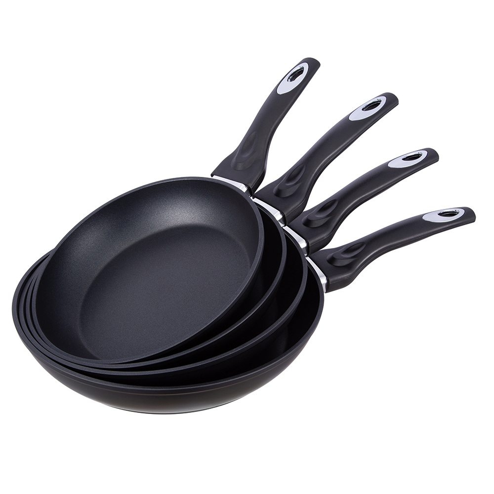 22*4.5cm black non-stick aluminum frying pan without lid JY-BF29-2-2245 