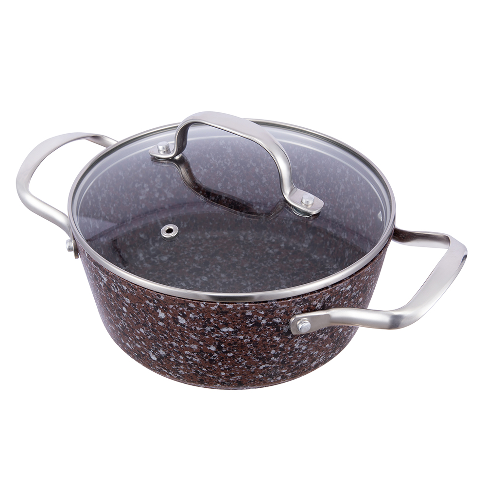 24cm Aluminum alloy nonstick stone coating stock pot casserole soup pot JY-HGYG-1-24105