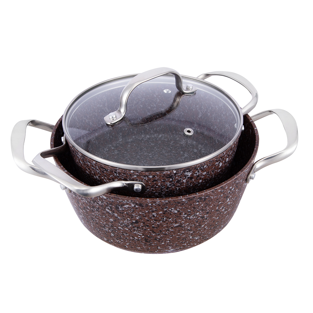 24cm Aluminum alloy nonstick stone coating stock pot casserole soup pot JY-HGYG-1-24105